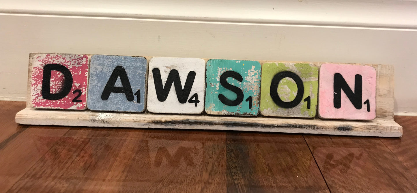 SCRABBLE LETTERS/STANDS